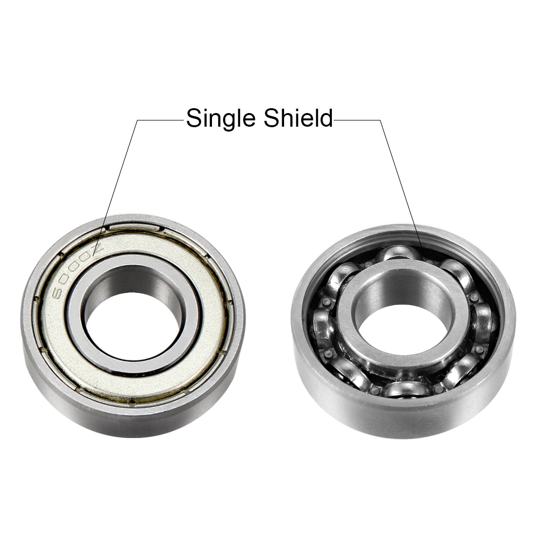 Harfington Deep Groove Ball Bearing 6000Z Single Shield, 10mmx26mmx8mm Chrome Steel Bearings 10pcs