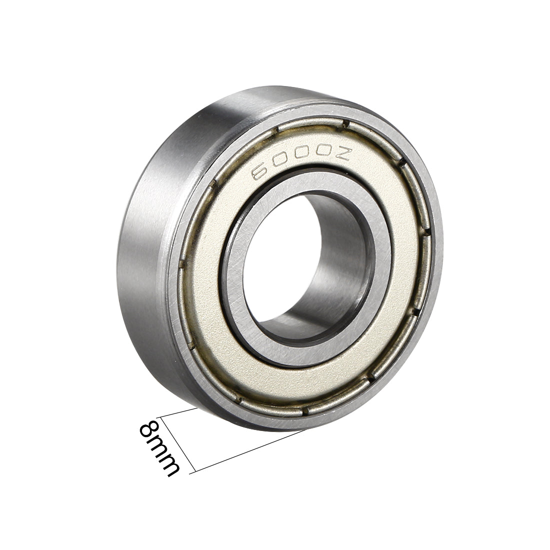 Harfington Deep Groove Ball Bearing 6000Z Single Shield, 10mmx26mmx8mm Chrome Steel Bearings 10pcs