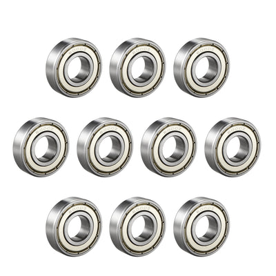 Harfington Deep Groove Ball Bearing 6000Z Single Shield, 10mmx26mmx8mm Chrome Steel Bearings 10pcs