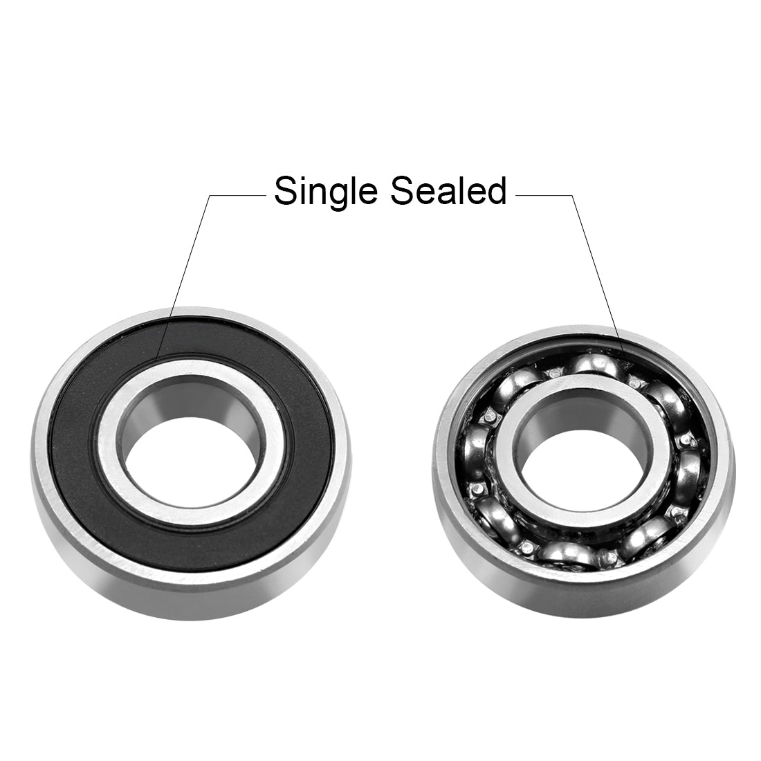 Harfington Deep Groove Ball Bearings Metric Single Sealed Chrome Steel P0 Z2 Level