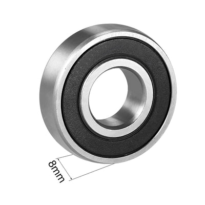 Harfington Deep Groove Ball Bearings Metric Single Sealed Chrome Steel P0 Z2 Level