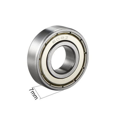 Harfington Deep Groove Ball Bearings Metric Single Shielded Chrome Steel ABEC1 Z2