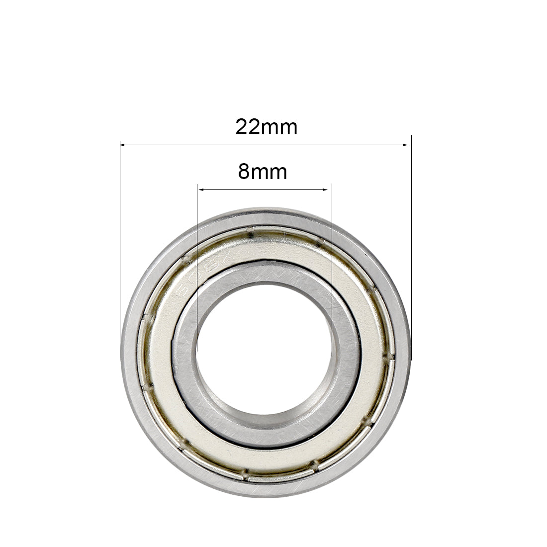 Harfington Deep Groove Ball Bearings Metric Single Shielded Chrome Steel ABEC1 Z2