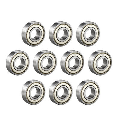 Harfington Deep Groove Ball Bearings Metric Single Shielded Chrome Steel ABEC1 Z2