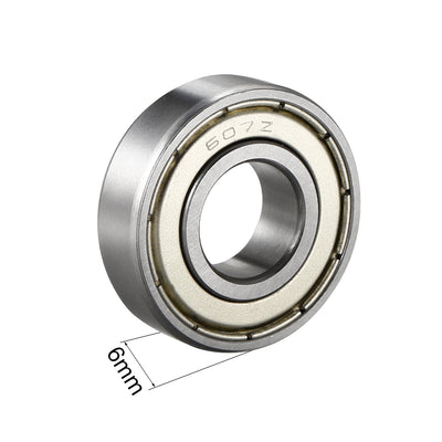 Harfington Deep Groove Ball Bearings Metric Single Shielded Chrome Steel ABEC1 Z2
