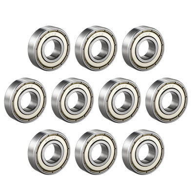 Harfington Deep Groove Ball Bearings Metric Single Shielded Chrome Steel ABEC1 Z2