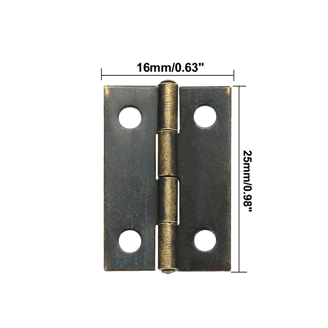 Harfington 0,98" Antik-Bronze-Scharniere, Retro-Mini-Scharnier-Ersatz, 10 Stück