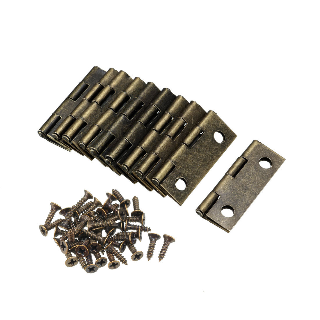 Harfington 0,98" Antik-Bronze-Scharniere, Retro-Mini-Scharnier-Ersatz, 10 Stück