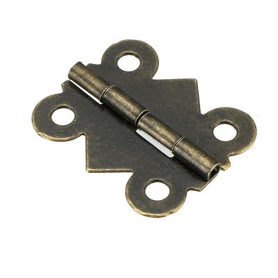 Harfington 0,98 Zoll antike Bronzescharniere, Retro-Schmetterlingsform, Scharnierersatz mit Schrauben, 19 Stück