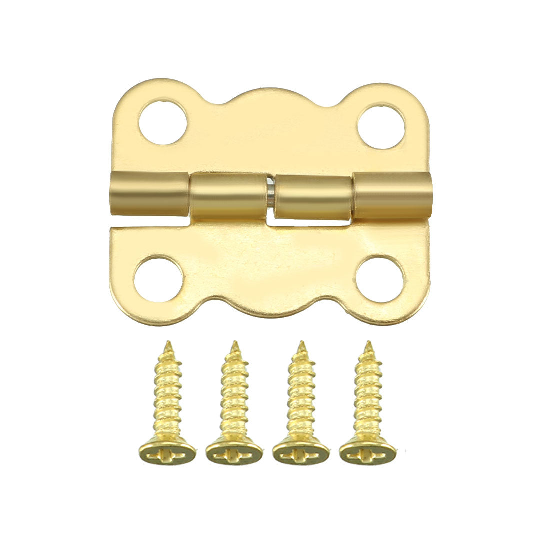 Harfington 0.63" Golden Hinges Butterfly Shape Hinge Replacement with Screws 10pcs