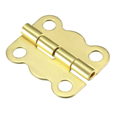 Harfington 0.63" Golden Hinges Butterfly Shape Hinge Replacement with Screws 10pcs