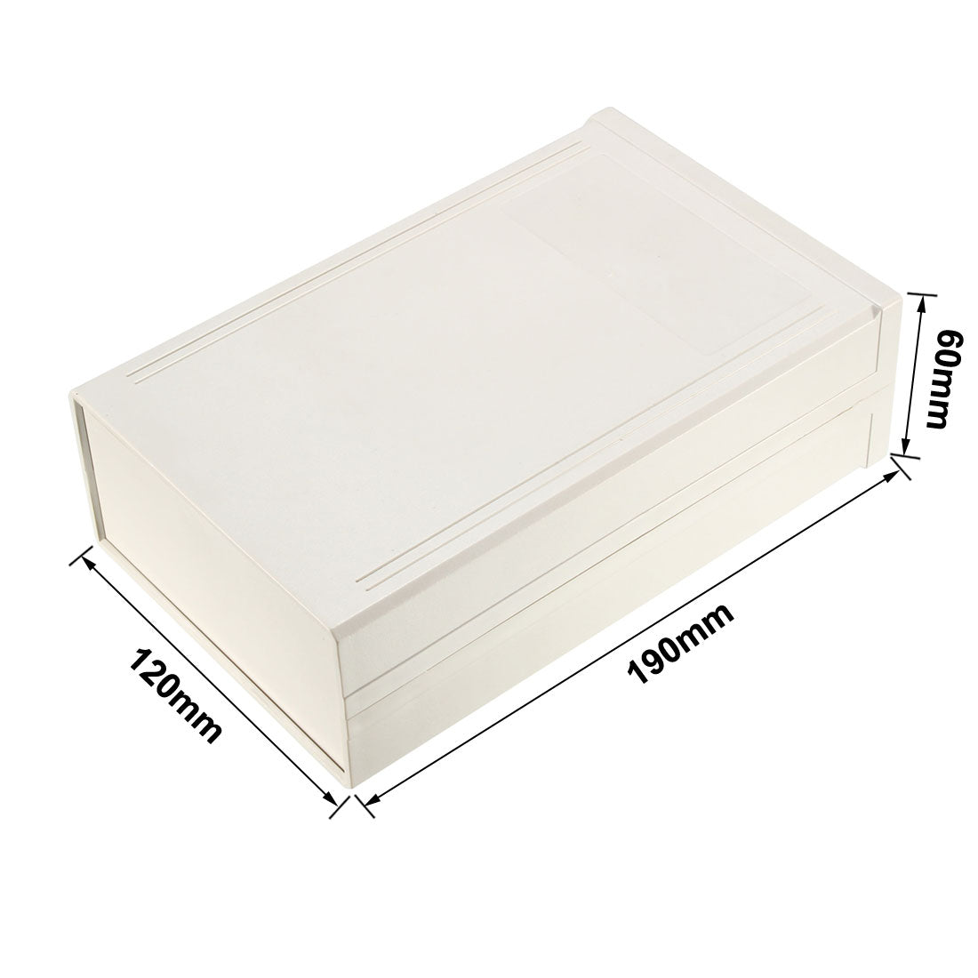 Harfington 190 x 120 x 60 mm elektronisches DIY-Anschlussdosengehäuse aus Kunststoff, grauweiß