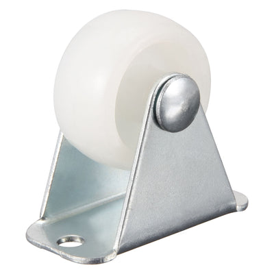 Harfington 1 Inch Fixed Caster Wheels PP Top Plate Mounted Caster Wheel 11lb Capacity 4 Pcs