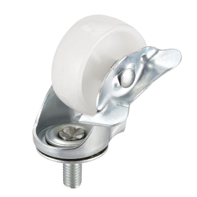 Harfington 2 Inch Swivel Caster Wheels PP 360 Degree Threaded Stem Caster Wheel with Brake M8 x 15mm 66lb Capacity 4 Pcs