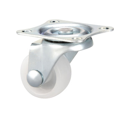 Harfington 1.2 Inch PP Top Plate Mounted Caster Wheel 22lb Capacity 4 Pcs (2 Pcs Swivel, 2 Pcs Fixed)