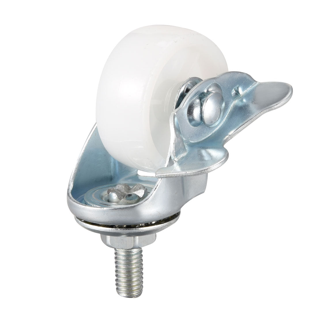 Harfington 1.5 Inch Swivel Caster Wheels PP 360 Degree Threaded Stem Caster Wheel M8 x 15mm 44lb Capacity 4 Pcs (2Brake, 2 No Brake)