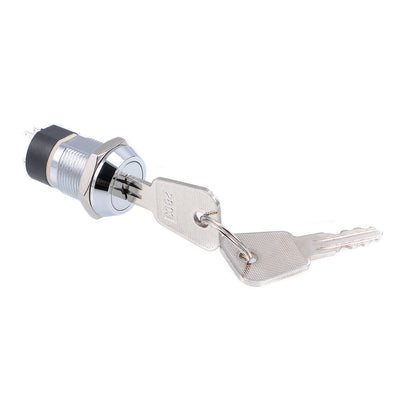 Harfington 19mm 2 Positions 2NO 2NC Electric Keylock Push Button Switch