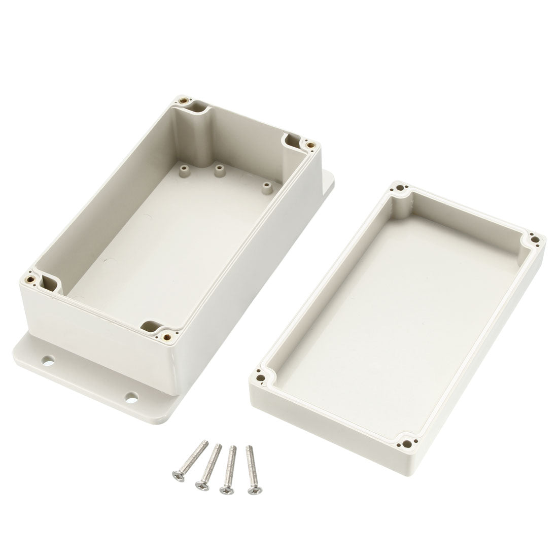 Harfington 158*92*67mm Electronic Waterproof IP65 Sealed ABS Plastic DIY Junction Box Enclosure Case Gray