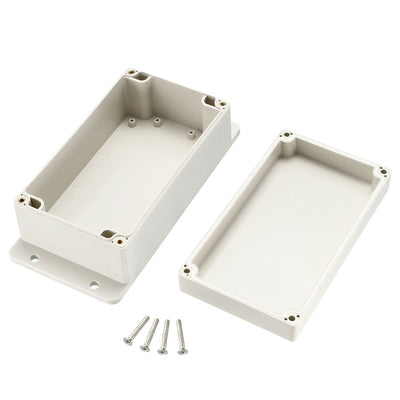 Harfington 158*92*67mm Electronic Waterproof IP65 Sealed ABS Plastic DIY Junction Box Enclosure Case Gray