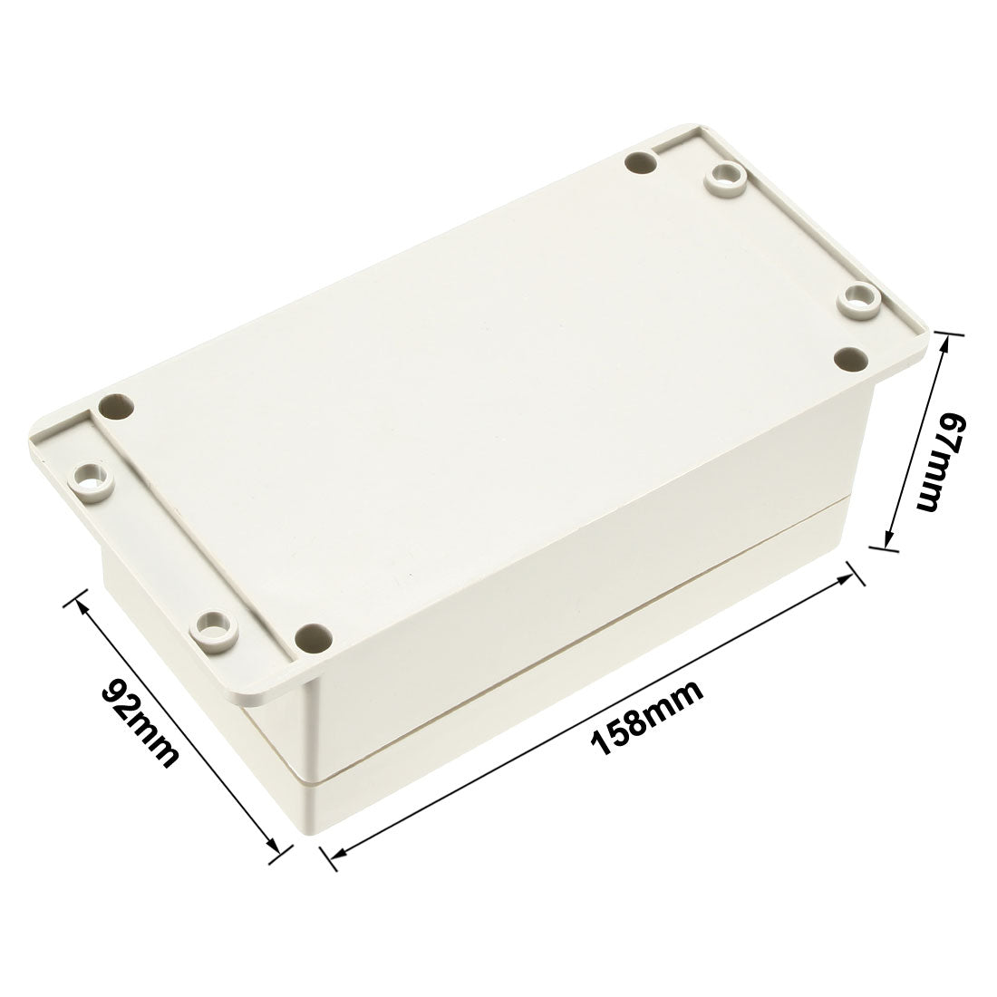 Harfington 158*92*67mm Electronic Waterproof IP65 Sealed ABS Plastic DIY Junction Box Enclosure Case Gray