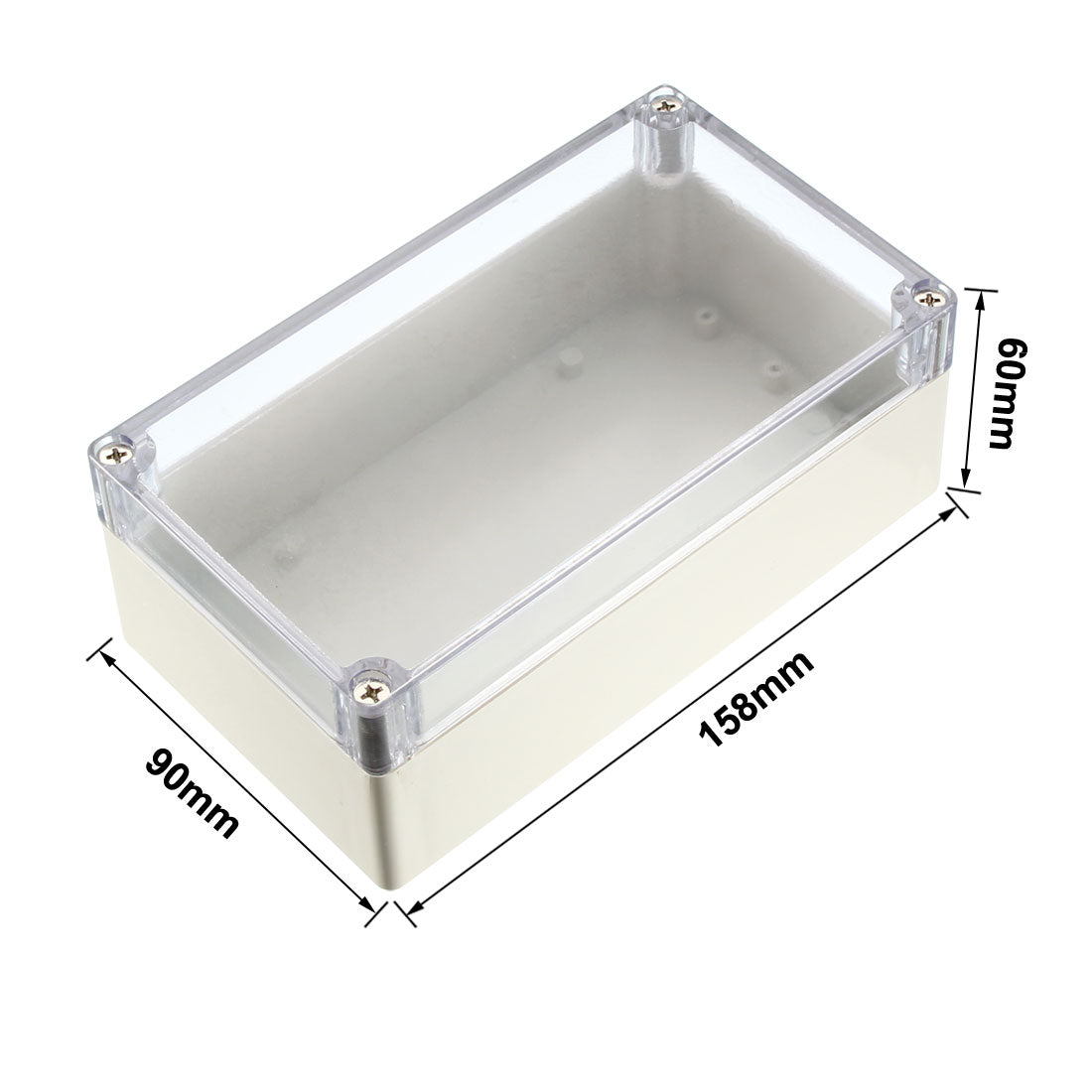 Harfington 158*90*60mm Electronic Waterproof IP65 Sealed ABS Plastic DIY Junction Box Enclosure Case Clear