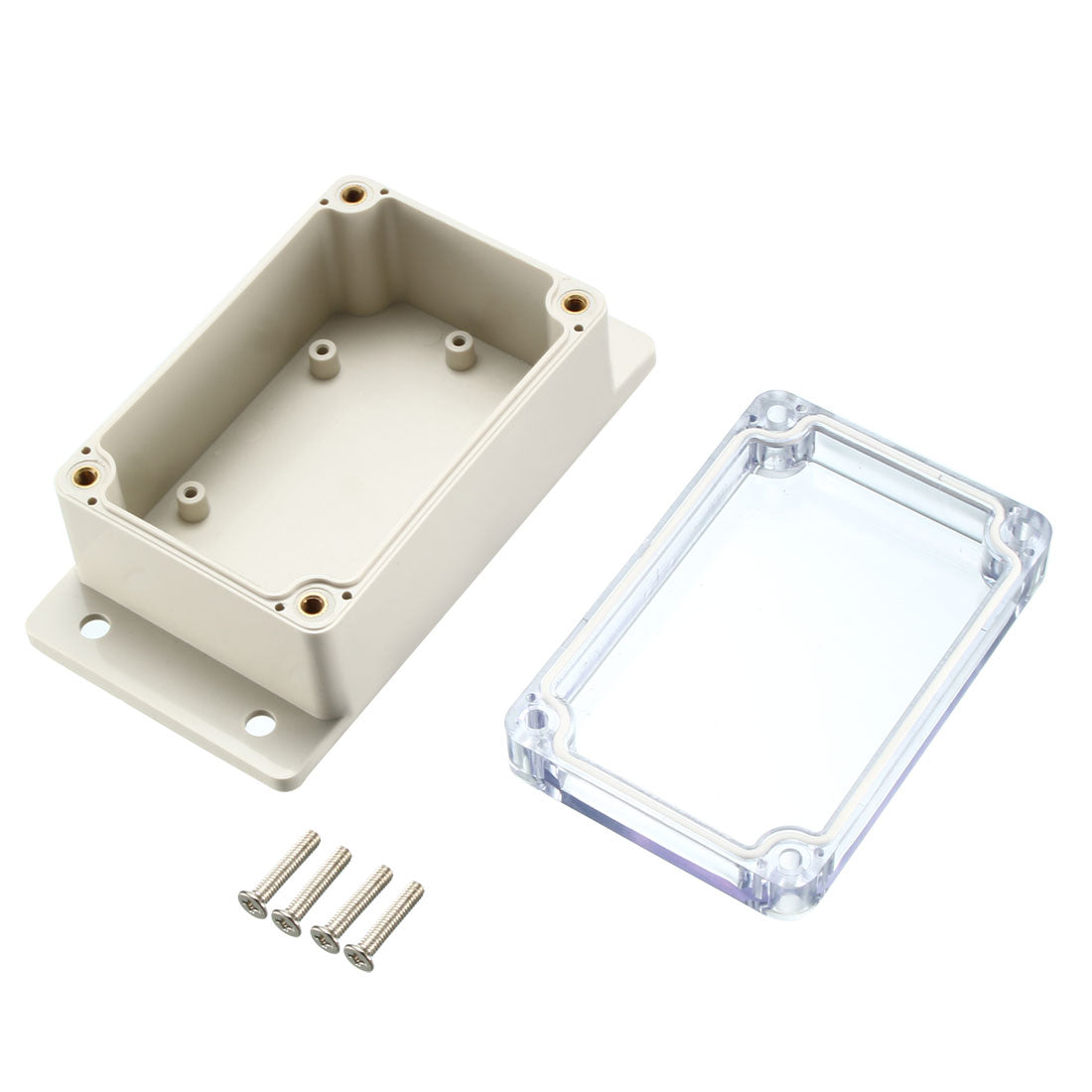 Harfington 132*68.5*50mm Electronic Waterproof IP65 Sealed ABS Plastic DIY Junction Box Enclosure Case Clear