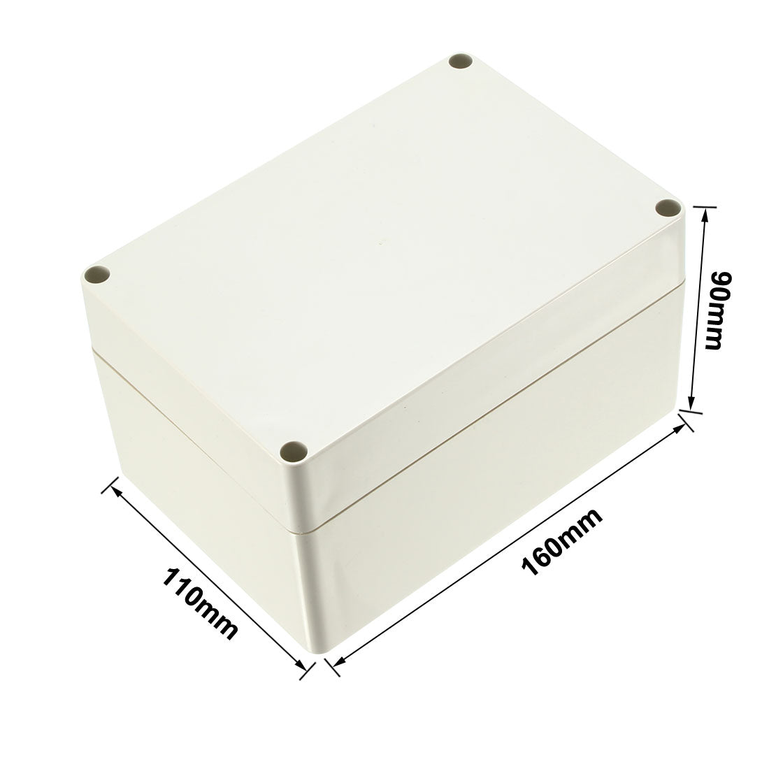 Harfington 160*110*90mm Electronic Waterproof IP65 Sealed ABS Plastic DIY Junction Box Enclosure Case Gray