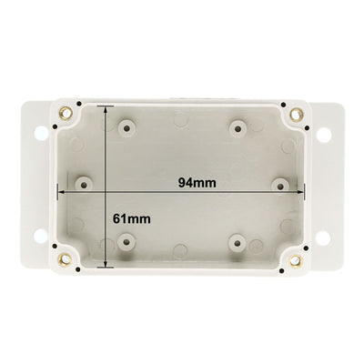 Harfington 132*68*50mm Electronic Waterproof IP65 Sealed ABS Plastic DIY Junction Box Enclosure Case Gray