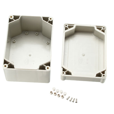 Harfington 140*105*100mm Electronic Waterproof IP65 Sealed ABS Plastic DIY Junction Box Enclosure Case Gray