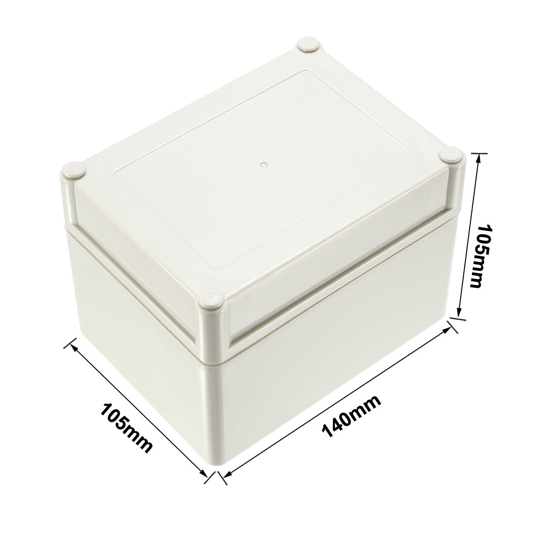 Harfington 140*105*100mm Electronic Waterproof IP65 Sealed ABS Plastic DIY Junction Box Enclosure Case Gray