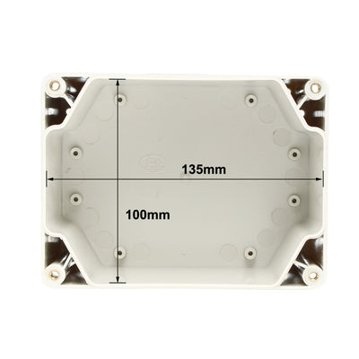 Harfington 140*105*100mm Electronic Waterproof IP65 Sealed ABS Plastic DIY Junction Box Enclosure Case Gray