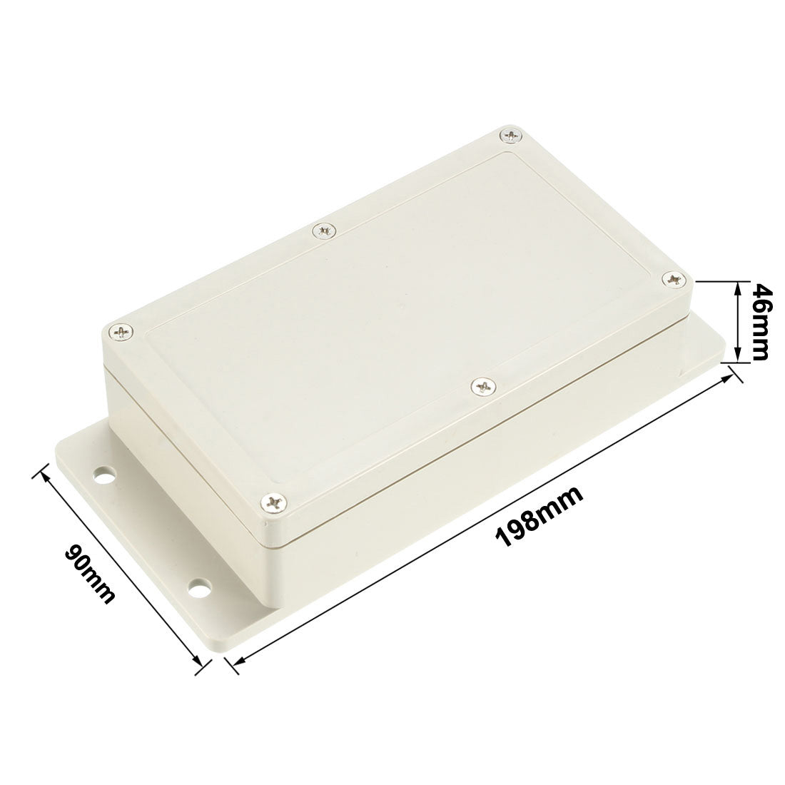 Harfington 198*90*50mm Electronic Waterproof IP65 Sealed ABS Plastic DIY Junction Box Enclosure Case Gray