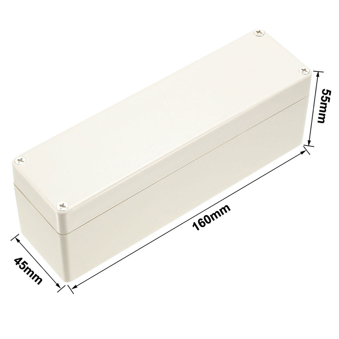 Harfington 160*45*55 Electronic Waterproof IP65 Sealed ABS Plastic DIY Junction Box Enclosure Case Gray