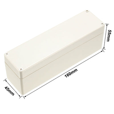 Harfington 160*45*55 Electronic Waterproof IP65 Sealed ABS Plastic DIY Junction Box Enclosure Case Gray