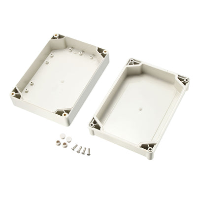 Harfington 180*123*63mm Electronic Waterproof IP65 Sealed ABS Plastic DIY Junction Box Enclosure Case Gray
