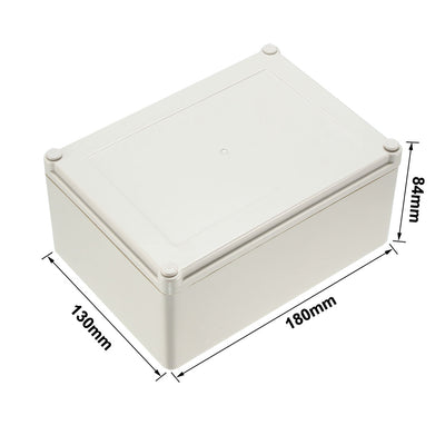 Harfington 180*130*84mm Electronic Waterproof IP65 Sealed ABS Plastic DIY Junction Box Enclosure Case Gray