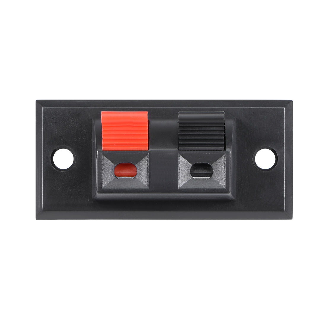 Harfington 16pcs 2 Way Jack Socket Spring Push Release Connector Speaker Terminal Strip Block 45mm x 21mm