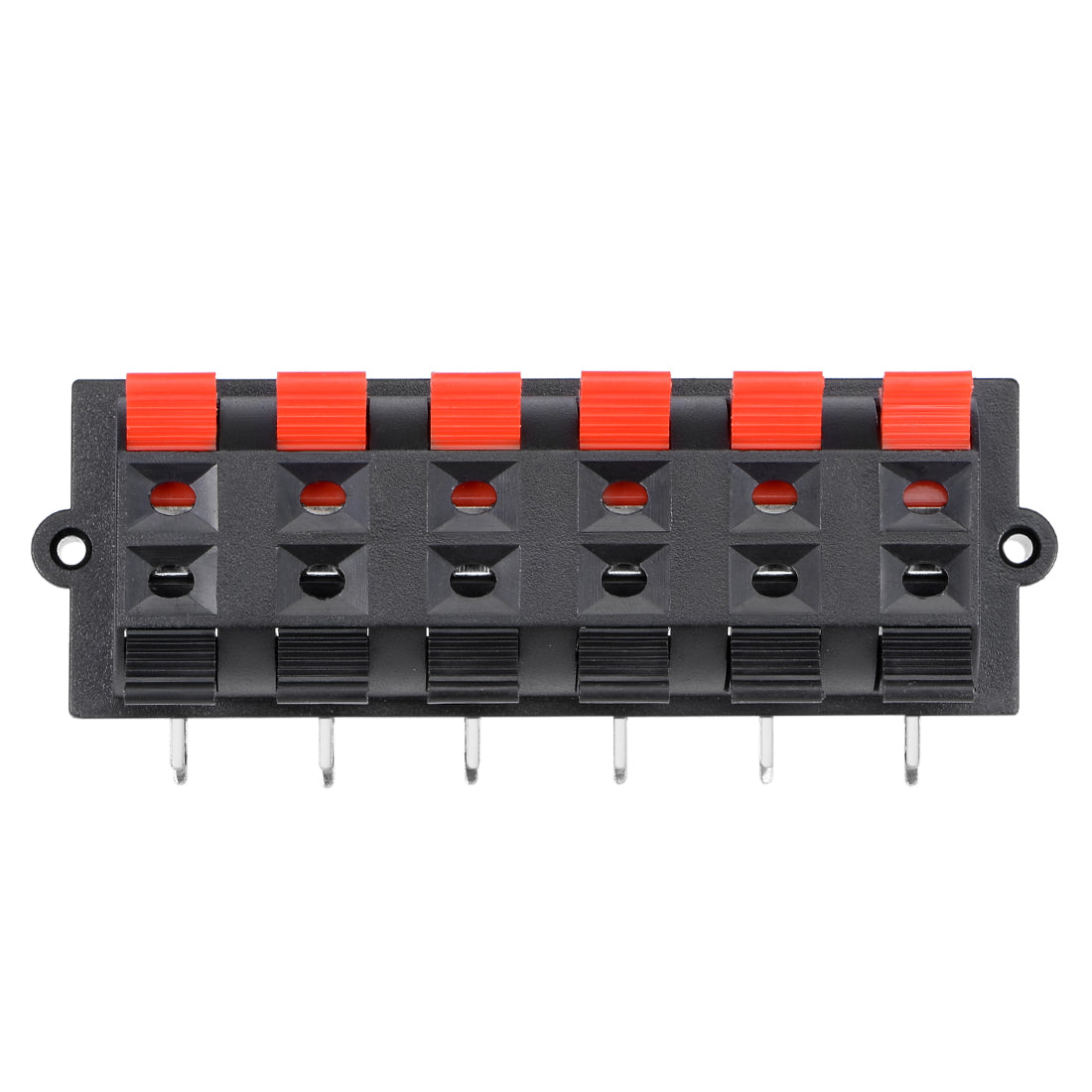 Harfington 15pcs 12 Way Jack Socket Spring Push Release Connector Speaker Terminal Strip Block