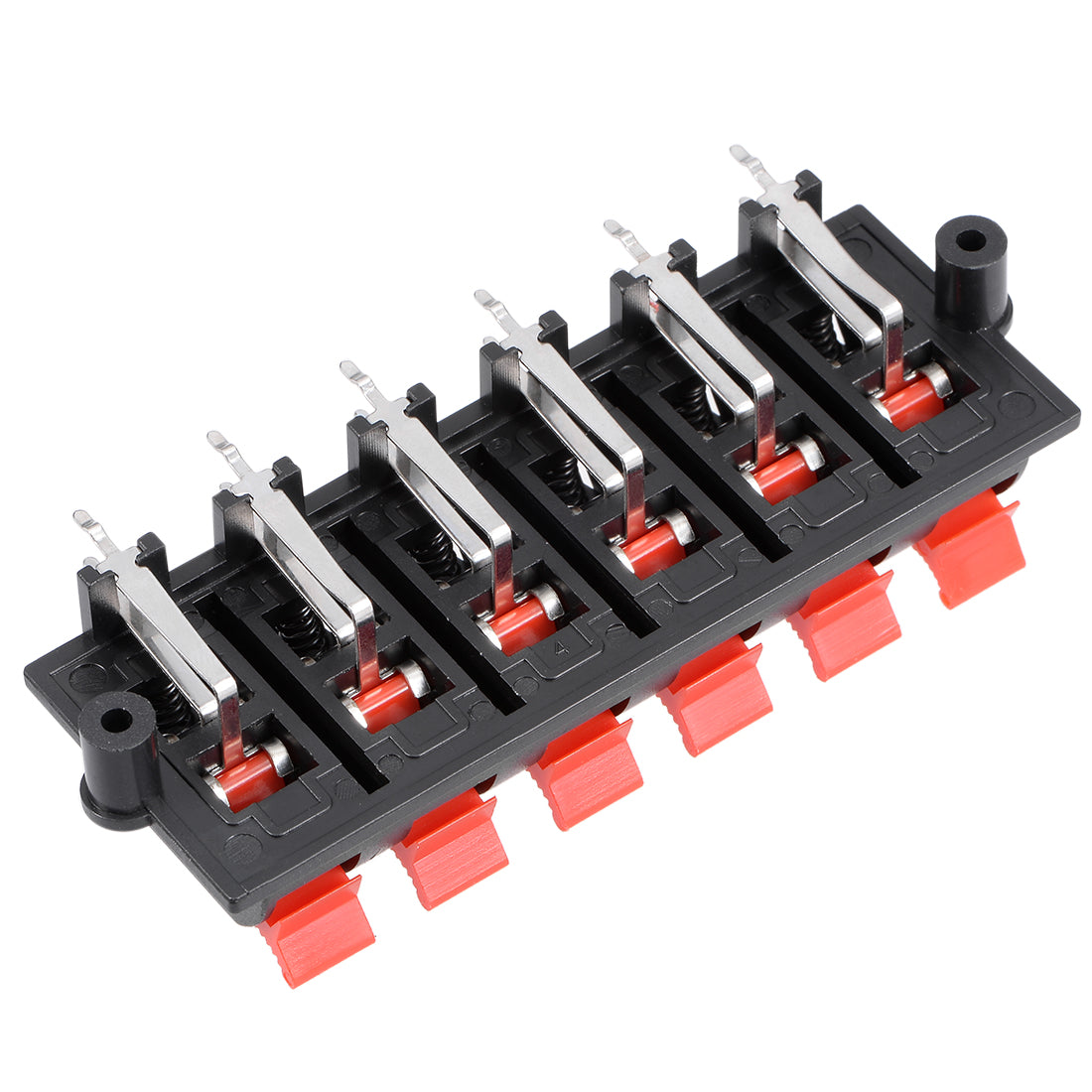 Harfington 15pcs 12 Way Jack Socket Spring Push Release Connector Speaker Terminal Strip Block