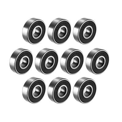 Harfington Deep Groove Ball Bearing Metric Double Shielded Chrome Steel ABEC1 Z2