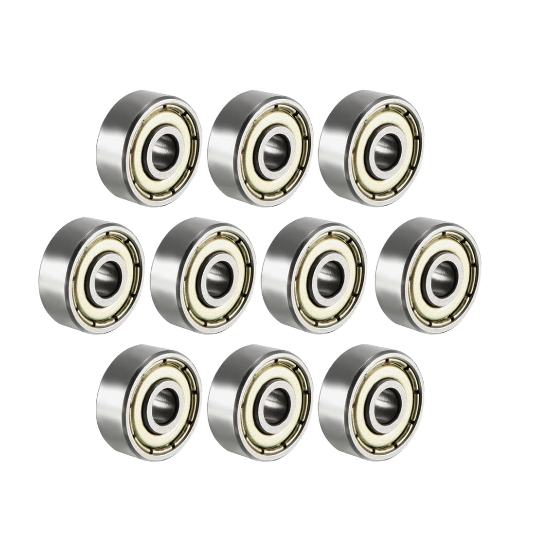 Harfington Deep Groove Ball Bearings Metric Single Shielded Chrome Steel ABEC1 Z2