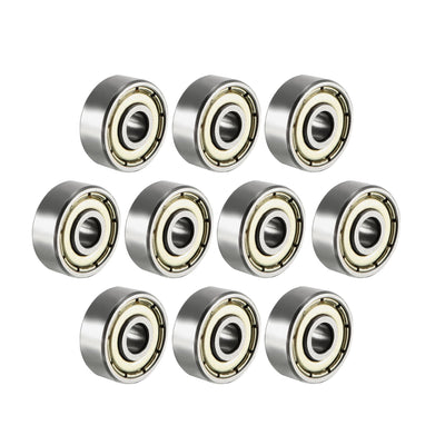 Harfington Deep Groove Ball Bearings Metric Single Shielded Chrome Steel ABEC1 Z2