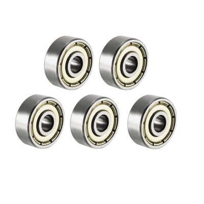 Harfington Uxcell Deep Groove Ball Bearings Metric Double Shielded Chrome Steel Roller Z2