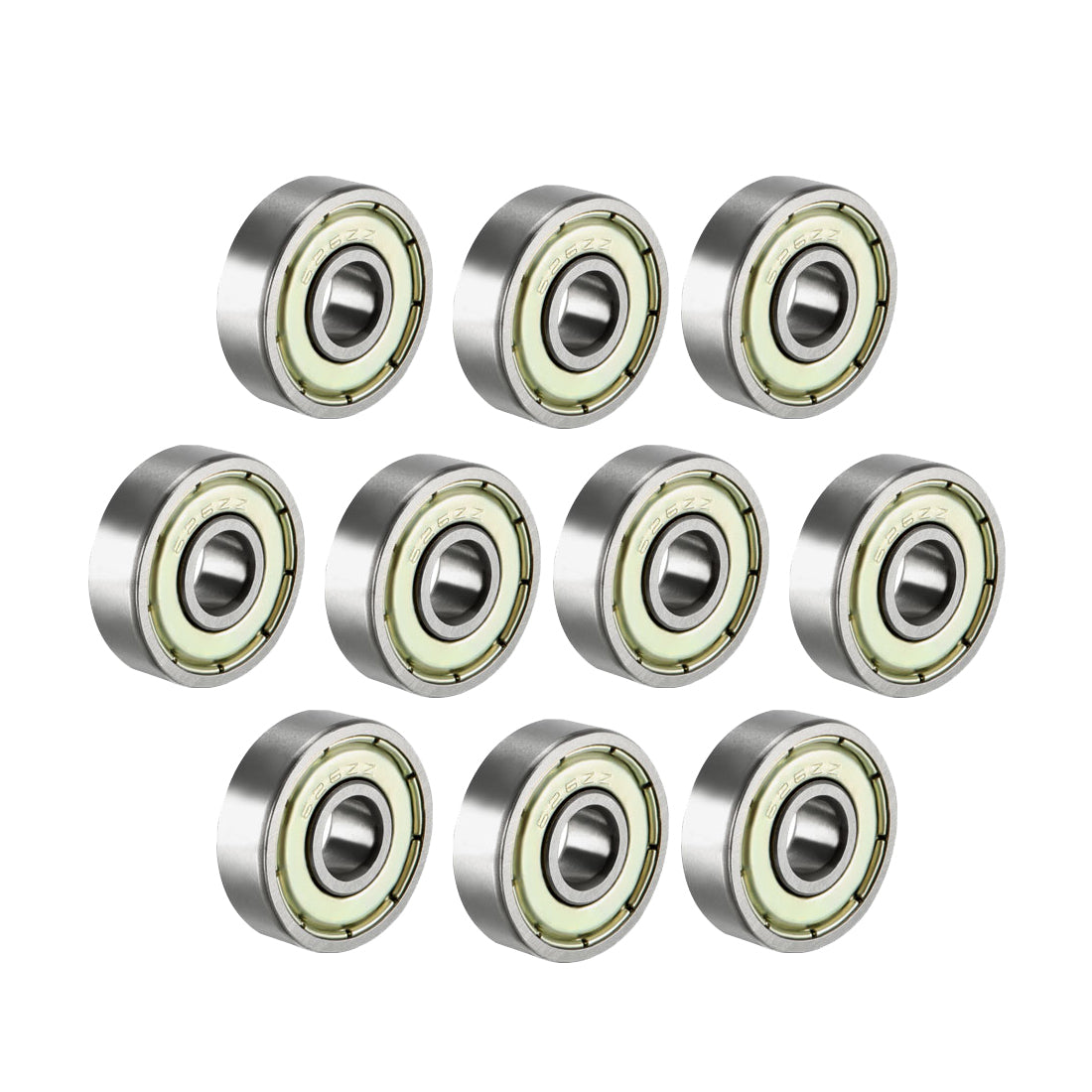 Harfington Deep Groove Ball Bearings Metric Single Shielded Chrome Steel ABEC1 Z2