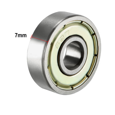 Harfington Deep Groove Ball Bearing Metric Single Shield Chrome Steel Bearings ABEC1 Z2