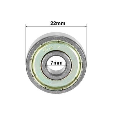 Harfington Deep Groove Ball Bearings Inch Double Shielded Chrome Steel ABEC1 Z2 Level