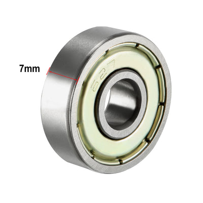 Harfington Deep Groove Ball Bearings Metric Single Shielded Chrome Steel ABEC1 Z2