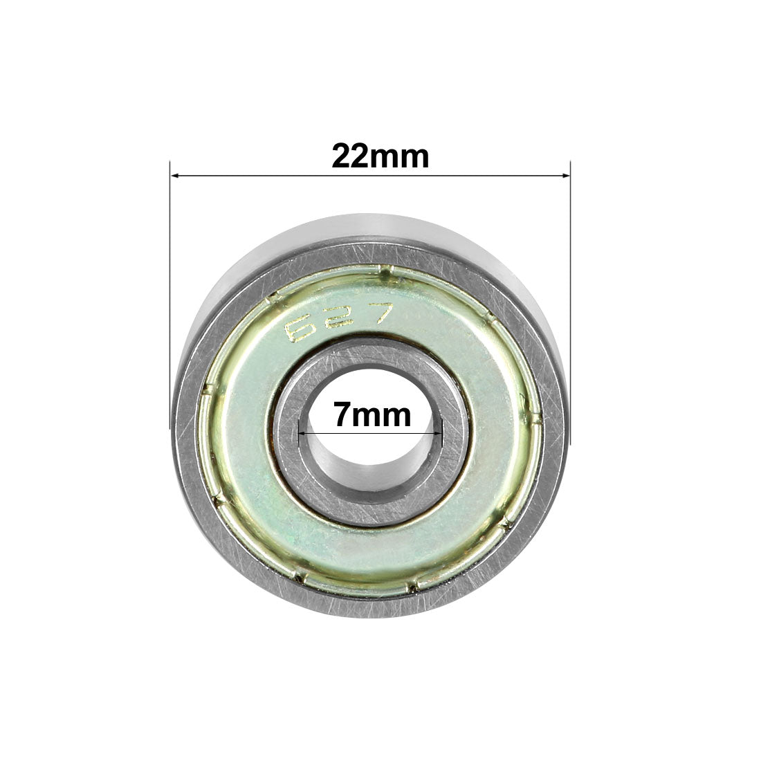 Harfington Deep Groove Ball Bearings Metric Single Shielded Chrome Steel ABEC1 Z2