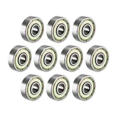 Harfington Deep Groove Ball Bearings Metric Single Shielded Chrome Steel ABEC1 Z2