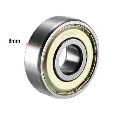 Harfington Deep Groove Ball Bearing Metric Single Shield Chrome Steel Bearings ABEC1 Z2